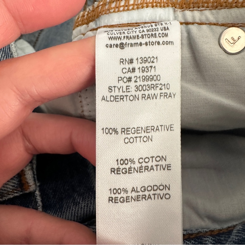 Frame The Lax Alderton Raw Fray Light Wash Jean 26 - Picture 5 of 7